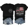 1776 Nosotros el Pueblo Amazon Ebay Sitio Independiente Moderna y Única Nueva Camiseta de Manga Corta con Cuello en V para Exportación