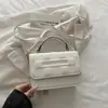 Padrão xadrez retrô estilo Ins com letras em relevo, bolsa de mão quadrada pequena para mulheres, nova coleção outono/inverno, versátil e disponível em várias cores, pode ser usada como bolsa de ombro ou bolsa transversal
