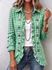 Abrigo retro de estilo europeo y americano de doble botonadura con cuello de volantes, mangas largas y diseño estampado, adecuado para uso casual.
