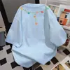 Camiseta Unisex de Manga Corta con Cuello Redondo, Estilo Dulce y Fresco Japonés, Personalidad, Redonda, Manga Corta, Unisex, Verano 2025, Estudiante, Versátil, Top de Pareja, Ins