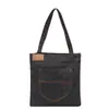 Bolsa de Lona de Comercio Exterior Gran Capacidad Bolso de Hombro para Mujer 2026 Nuevo Bolso Tote de Mezclilla Retro Bolsa para Estudiantes