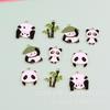 DIY Jóias Acessórios Panda Bambu Dos Desenhos Animados Liga Óleo Gota Material Pingente Pulseira Colar Cadeia Chaveiro