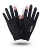 Guantes Antideslizantes de Seda Helada al por Mayor, Estilo Delgado de Verano, Protección Solar, Spandex, Alta Elasticidad, Lycra, Silicona, Estilo Trendy Transfronterizo