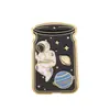Nova Broche Garrafa Planetária Drift Série Astronauta Espacial Pino Colar Acessórios para Mochila Emblema de Liga Metálica Pintado