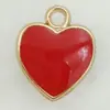 CCB pingente de coração multicolorido pingente de amor de plástico colar brincos pingente acessórios de joias diy atacado