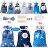 Set de Bolsa de Regalo de Navidad Transfronterizo Calendario de Adviento de Navidad 24 Bolsa Triste Regalo de Dulces Bolsa Triste