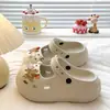 Zuecos Mary Jane con soporte de arco de EVA, DIY, creativos, versátiles, ligeros, cómodos, pantuflas cerradas para exteriores para mujer, verano