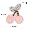 Serie de Frutas Cereza Manzana Parche de Tela Accesorios Decorativos Lindo Dibujo Animado Infantil Parche Bordado Parche de Joyería Bordado Eléctrico