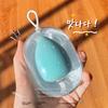 Nueva Caja de Almacenamiento para Huevos de Maquillaje Coco Space Capsule, Esponja Súper Suave de Doble Uso Seco y Húmedo, Esponja Cortada Divel, Polvera