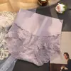 Pantaletas Finas de Cintura Alta para Mujer, Entrepierna de Algodón Cómodo y Transpirable, Ropa Interior para Chica Joven, Alta Elasticidad, Tanga Sexy de Encaje, Estilo Ins