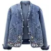 Fábrica de Origem ODM de Lote Pequeno Jaqueta Jeans Feminina Jaqueta Jeans Feminina Fábrica Personalizada Personalização