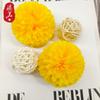 Crisantemo de Bola Simulado Crisantemo de Tenis de Mesa Cabeza de Crisantemo Horquilla Flor Diadema Accesorios para el Cabello Material de Decoración de Ropa y Zapatos Cabeza de Flor Flor Simulada