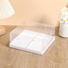 Caja Desechable de Plástico Transparente para Tartaleta de Huevo para Mascotas 4/6 Piezas Embalaje para Horneado de Postres Caja Cuadrada para Pastel