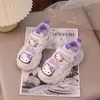 Sapatos de menina, tênis robustos estilo princesa, nova coleção outono 2026, tênis esportivos infantis com tema de gato, tênis de corrida para meninas, tênis brancos