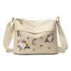 Bolso de Hombro Cruzado Bordado para Mujer Estilo Artístico Nacional Moda Mochila para Mujer Gran Capacidad Bolsa de Tela de Nylon Fabricante Venta al por Mayor