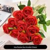 Simulação Rosa Dia dos Namorados Buquê de plástico Home Decoração Falsa Flor Sala de Estar Mesa de Jantar Flor Set Decoração Flor Seca