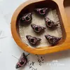 Serie Negra Retro Pájaro de Cerámica Glaseada Checo Doméstico Hojas Hechas a Mano Calco Oro Pulsera DIY Material Accesorios