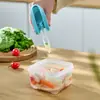 Caja para Conservar Alimentos Frescos en Casa, Caja para Almuerzo Calentable en Microondas, Caja para Conservar Cebolleta y Ajo encurtidos de Cocina, Caja Portátil para Almacenamiento de Picnic con Clip