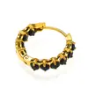 Nuevos Pendientes de Aro de Zirconia Coloridos de Lujo, Pendientes de Botón de Moda para Mujer, Pendientes de Alta Gama de Estilo Ins de Tendencia para Mujer al por Mayor