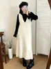Vestido tipo chaleco de punto holgado para mujer talla grande, vestido tipo tank para mujer, otoño e invierno 2026