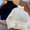 [En stock] Suéter de cuello alto para niños otoño e invierno nuevo para niños y niñas invierno de una pieza de terciopelo tejido