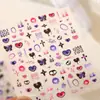Pegatinas para Uñas Estilo Chica Caliente del Milenio de Hierro Corazón de Cadena Arte de Uñas Pegatinas de Uñas Estrella Personalizadas Graffiti Americano M-1114