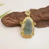 Pingente de Jade Birmanês Natural Grau A Colar Guanyin Água Azul Modelo Unissex Variedade Tipo 9040