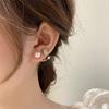Pendientes de Perla Tulipán Pendientes de Flor para Mujer Accesorios de Temperamento para el Trabajo Coreanos Dongdaemun Lujo Ligero Pendientes de Gama Alta