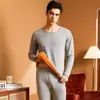 Novo Conjunto de Roupa Íntima Térmica com Forro de Lã Dourada para Homens, Roupas de Outono, Calças Longas, Roupas Quentes de Inverno para Adolescentes 2023
