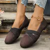 Sapatos femininos para quatro estações, sapatos femininos estilo coreano, sapatos simples de sola macia, sapatos Mary Jane macios e chiques, super macios e muito confortáveis com acabamento em veludo