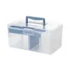 Caja de medicina de fábrica directa color transparente engrosada resistente a los arañazos portátil conveniente caja de caja con broche de presión caja de almacenamiento