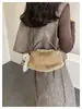 Bolso de Hombro Simple de Color Sólido para el Trayecto al Trabajo Diseño de Nicho Alta Estética Personalidad Moda Sensación Relajada Peluche Bolso Cuadrado Pequeño