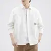 Camisa de Trabajo Pesado Americana para Hombre Camisa Retro para Hombre 2026 Primavera/Otoño Nueva Holgada Casual Manga Larga Ropa Exterior para Hombre