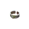 Anillos para Pareja al por Mayor con Diseño de Turquesa Mantra de Seis Caracteres Plata Pura S925 Joyería Vintage Ennegrecida Regalo Personalizado