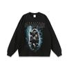 Camiseta de manga corta con estampado de tigre desgastado y desgastado para hombre, estilo hip hop, estilo americano, marca de moda, estilo europeo y americano, manga corta y holgada.