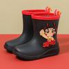 Novas Galochas Infantis Nezha com Forro de Lã, Impermeáveis e Antiderrapantes, Galochas de Cano Médio para Meninos e Meninas, Sapatos de Borracha Fofos para Bebês