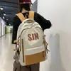 Mochila retro estilo americano para estudiantes universitarias, de gran capacidad, para estudiantes de secundaria y preparatoria, mochila escolar para computadora, para hombre.