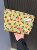 Bolsa de Cosméticos de Pana Transfronteriza Ins Bolsa de Almacenamiento Portátil Fresca con Flores Bolsa Interior Bolso de Mano Bolsa de Lavar