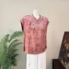Vestido de té jacquard estilo chino Zhilie con cuello mao, tapeta diagonal de manga corta, nuevo de verano 2026, top elegante y refinado para mujer