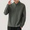 Sudadera con Media Cremallera y Manga Larga Estilo Americano An Yang para Hombre 2026 Otoño Nuevo Estilo Holgada Versátil Texturizada Cuello Alto