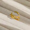 Anillo ajustable de acero de titanio bestseller transfronterizo de Tilini, joyería de alta gama de moda al por mayor, anillo abierto para parejas de hombres y mujeres