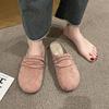 Sandálias Birkenstock Femininas 2025 Verão Novo Estilo Roupa Externa Retrô Bico Redondo Versátil Mori Muller Baotou Meio Chinelo