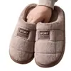 Pantuflas de Algodón para Hombre Tallas Grandes Hombres Invierno Estilo Nuevo Interior Hogar Suela Gruesa Antideslizante Con Terciopelo Cálido Pantuflas Invierno