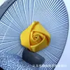 Flor Decorativa de Fita Mini Feita à Mão de 2cm Rosa Estéreo Cabeça de Rosa Acessórios de Cabelo DIY Material de Brinquedo Caixa de Presente