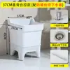 Fregadero de Mopa Cerámico Piscina para Mopa de Balcón Lavabo Grande Cuadrado Largo para Mopa con Drenaje Automático E18