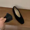 Mocasines Planos de Felpa Cálida de Algodón Estilo Francés, Zapatos Peludos Versátiles Coreanos para Mujer, Mocasines para Exteriores de Otoño e Invierno