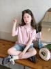 Playeras Bordadas de Manga Corta para Niños, Camisetas de Moda para Niñas Estilo Celebridad de Internet, Ropa de Manga Corta para Niños Mayores, Nuevos Estilos de Verano 2025 para Niñas