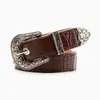 Cinturón Estilo Retro Transfronterizo para Mujer Set de Tres Piezas de Aleación con Hebilla Tallada Cinturón para Mujer Y2K Versátil Decorativo para Jeans