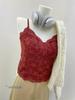 Camisole Colete Renda Retro Francês Luxo Leve com Lã Integrada para Outono e Inverno, Corte Justo e Costas Bonitas