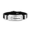 Pulsera Deportiva Impresión de Letras Transfronteriza Pulsera de Acero Inoxidable Pulsera de Silicona Negra Regalo de Vacaciones Europeo y Americano de Alta Gama